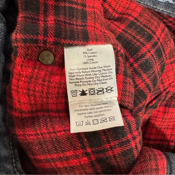 Eddie Bauer Buffalo Plaid Flannel lined Boyfriend Jean Size 2 - Picture 6 of 7